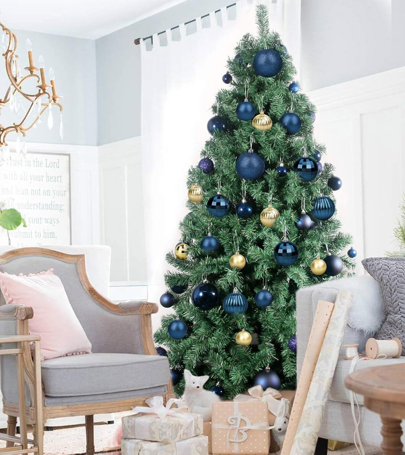 Conjunto de 36 enfeites para árvores de Natal, Conjunto de bolas de Natal, Pingentes para árvores de Natal, Presente de Natal, Decorações de Natal - 7