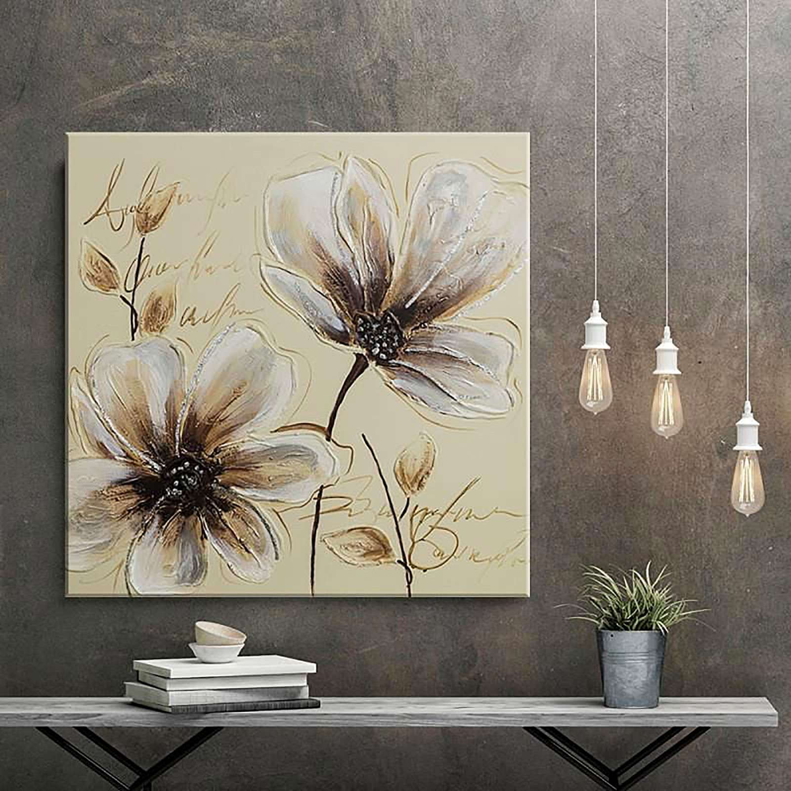 Tableau bois fleurs 7 - 40 x 40 cm - 3