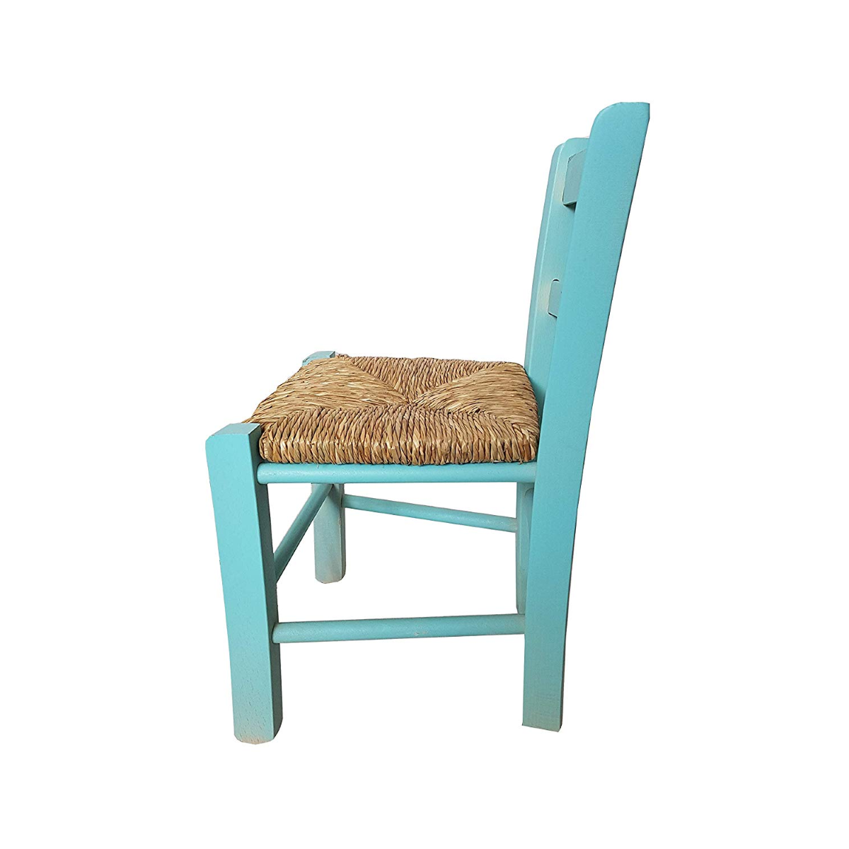 Sedia Bambino In Legno Faggio Con Seduta Paglia - Sediolina Montessori Blu - Foto 11