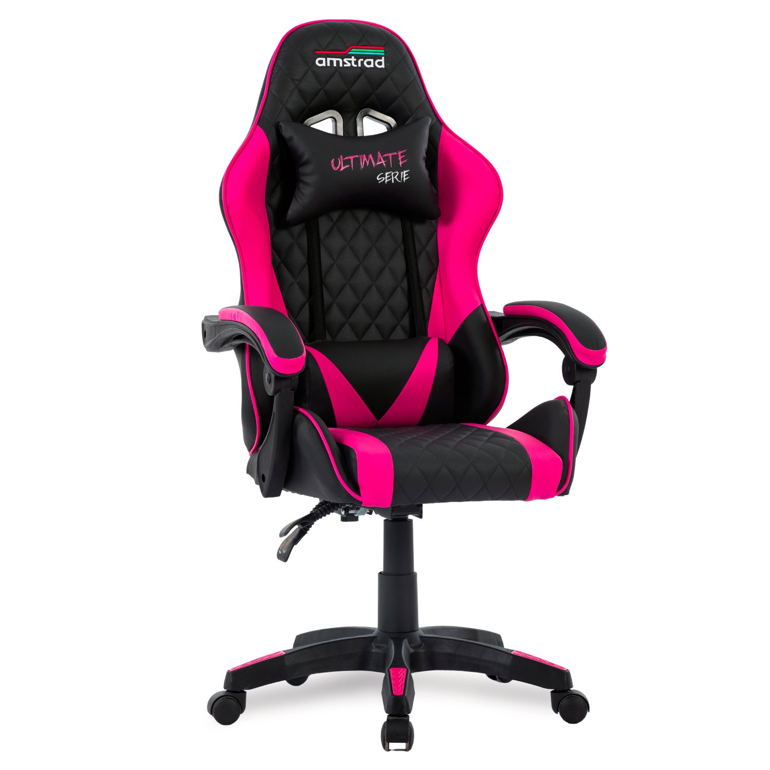Amstrad AMS-LED-DARKSIDE Fauteuil / Chaise de bureau Gamer noir avec