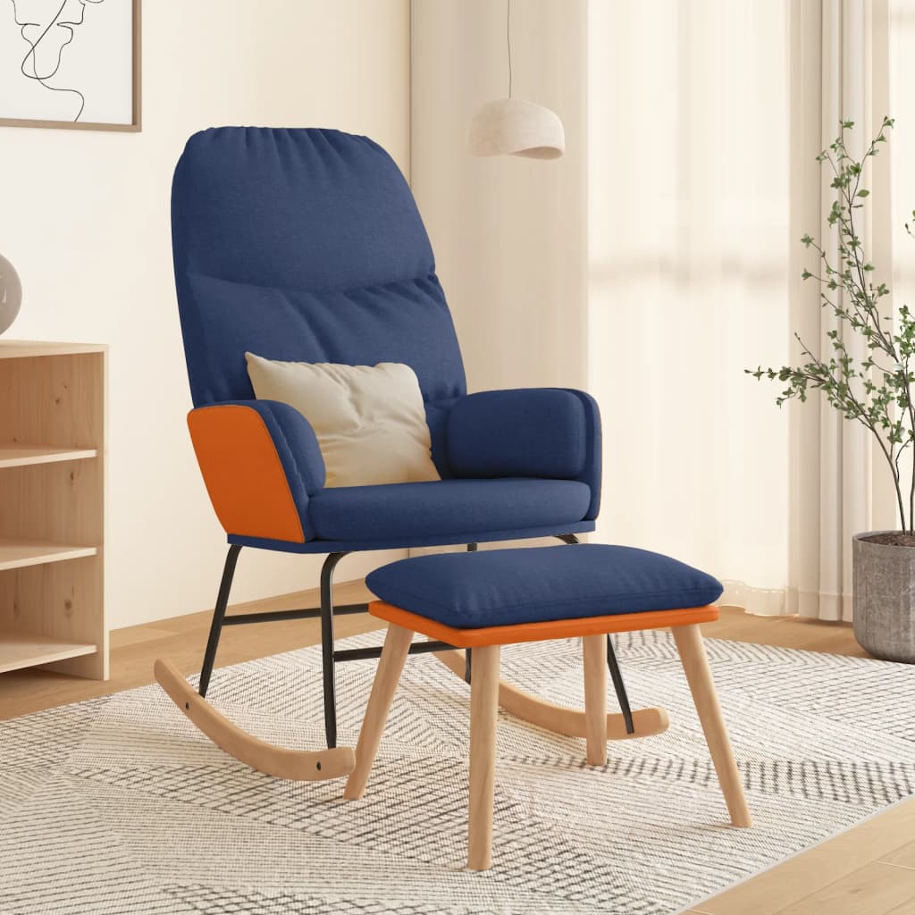 Fauteuil à Bascule Confortable En Velours Jaune - Chaise De Relaxation Pour Salon Et Chambre