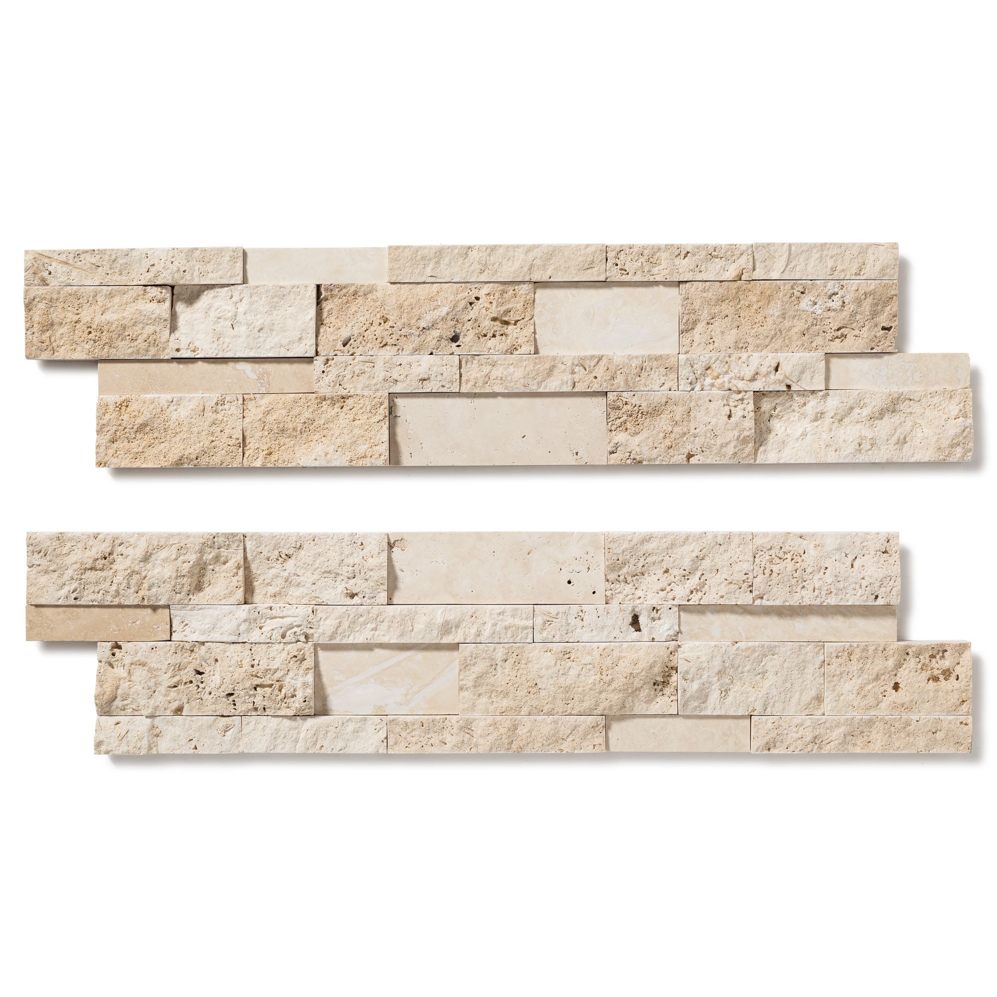 Parement Travertin Beige 60x15 cm Brut/Adouci (lot de 0,99 m² soit 11 plaques) - RO'MA NATURE - 4
