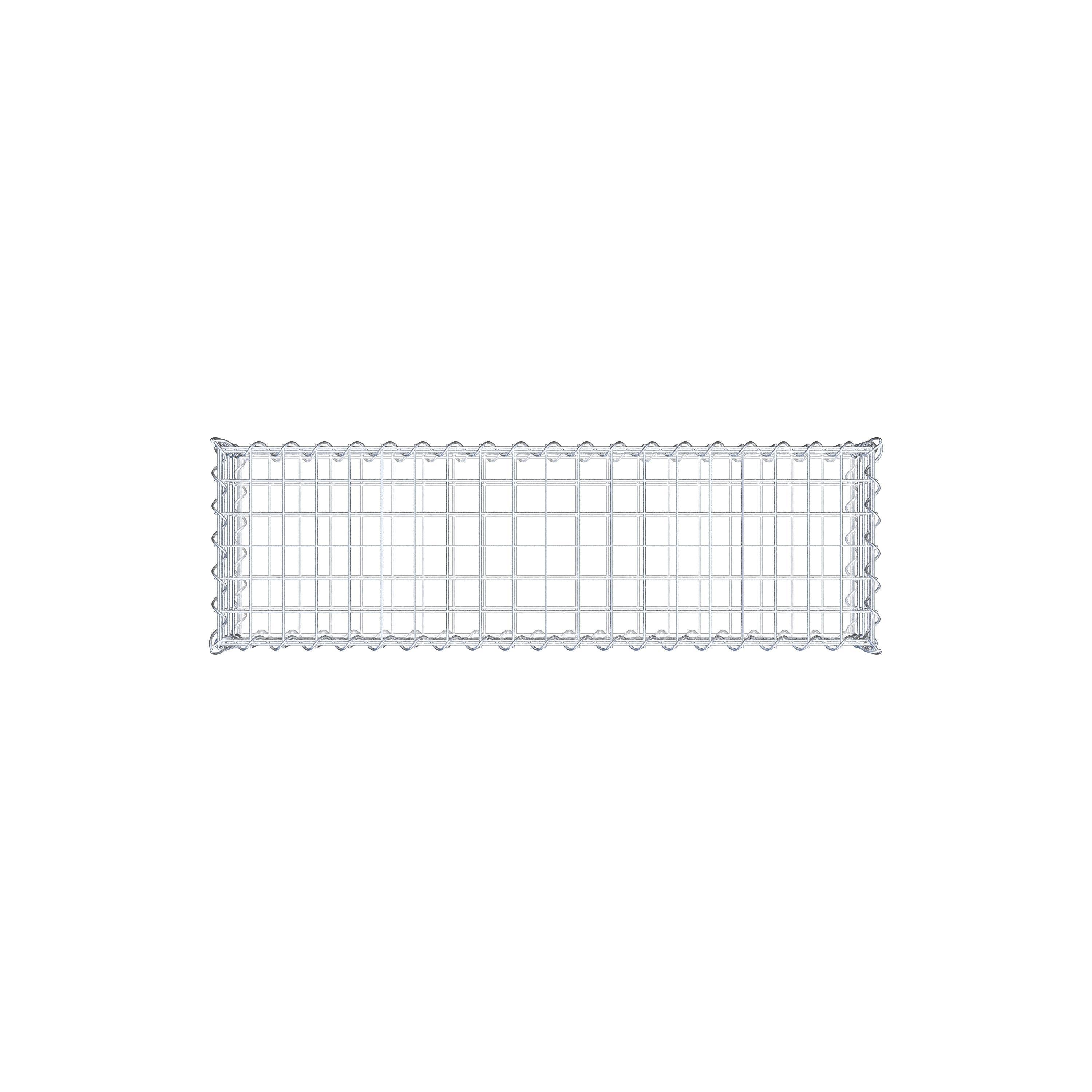 Gavión de acero galvanizado 100x20x30cm (LxAxP), malla 5 x 5cm, Espiral, jaula metálica para muro o jardín - 5