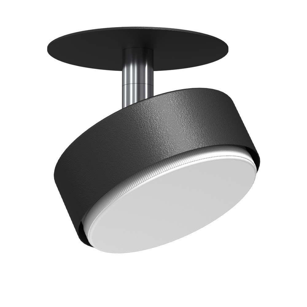 Oprawa sufitowa wpuszczana Drop czarno-biała 1xGX53x9W okrągła ruchoma IP20 wym: 7,5 x 8 x 8 cm metal Brosline