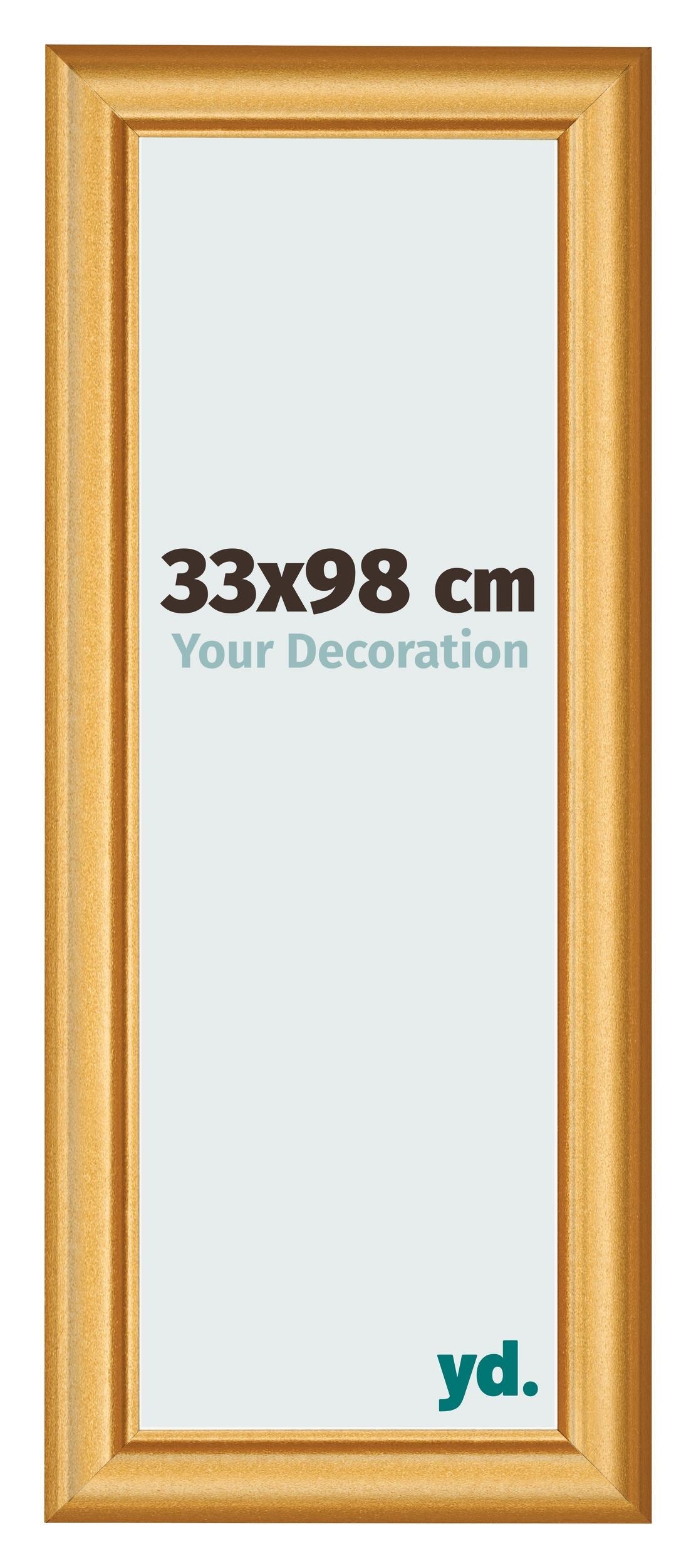 Cadre Photo Biggy 33x98 Cm Noir Mat - Verre Anti-Reflet Plastique Pour Posters Et Photos