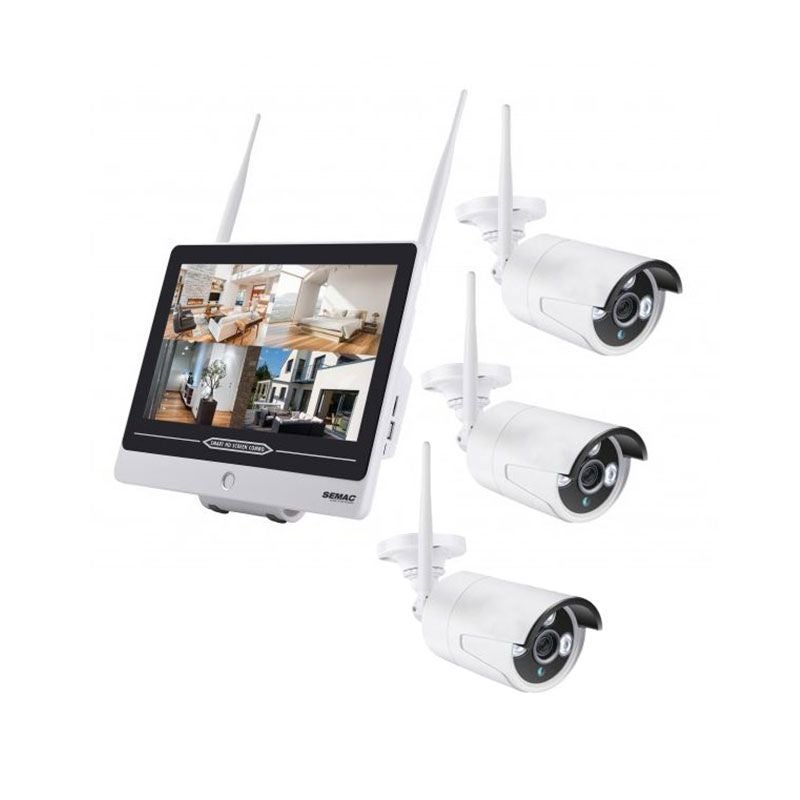 PACK SEMAC Kit 2x Cameras PRO Vidéo Surveillance Full HD 1080p 12 ...