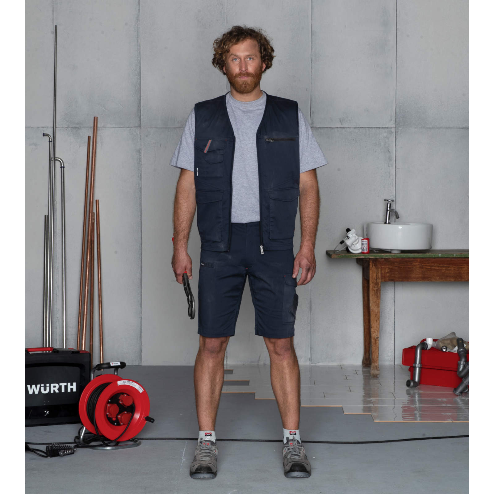 Bermuda de travail Stretch X Würth MODYF marine - 5