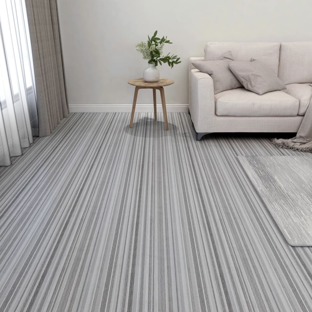 Vidaxl lamas para suelo autoadhesivas 55 piezas pvc 5,11 m² gris claro