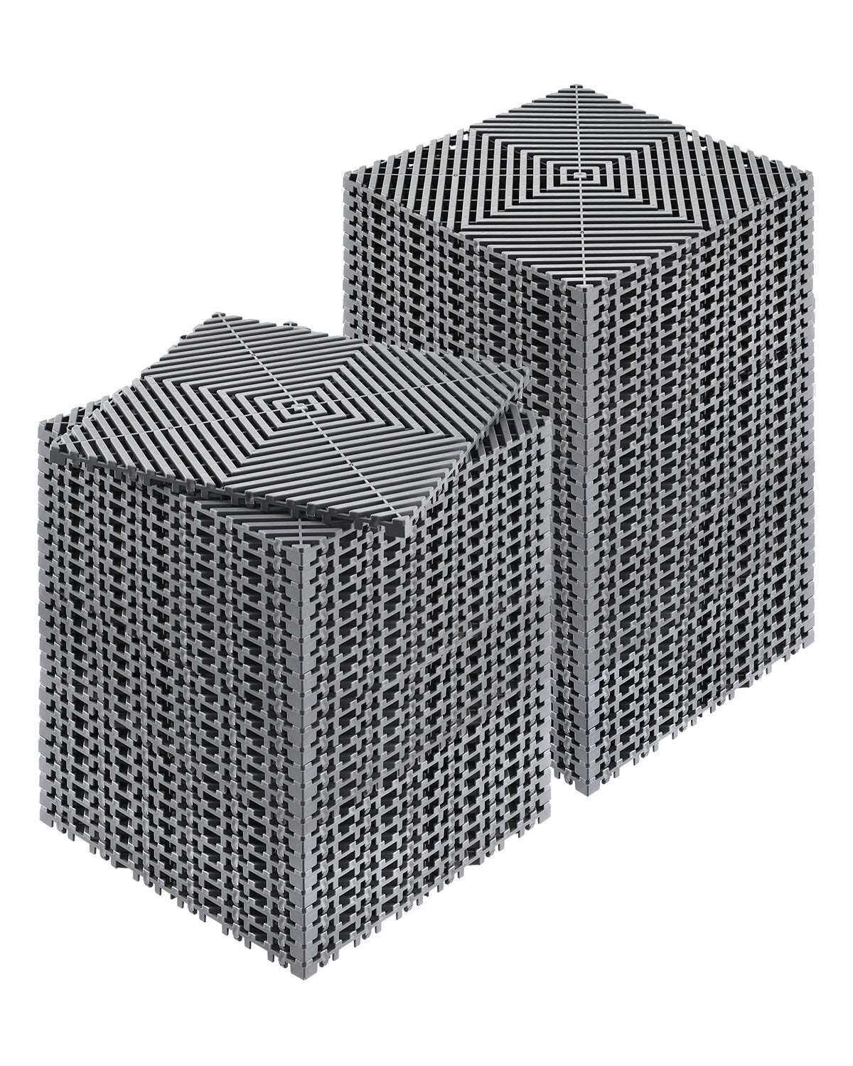 55 x Mata drenażowa Płytki podłogowe do garażu Łączone 31x31cm Szare VEVOR