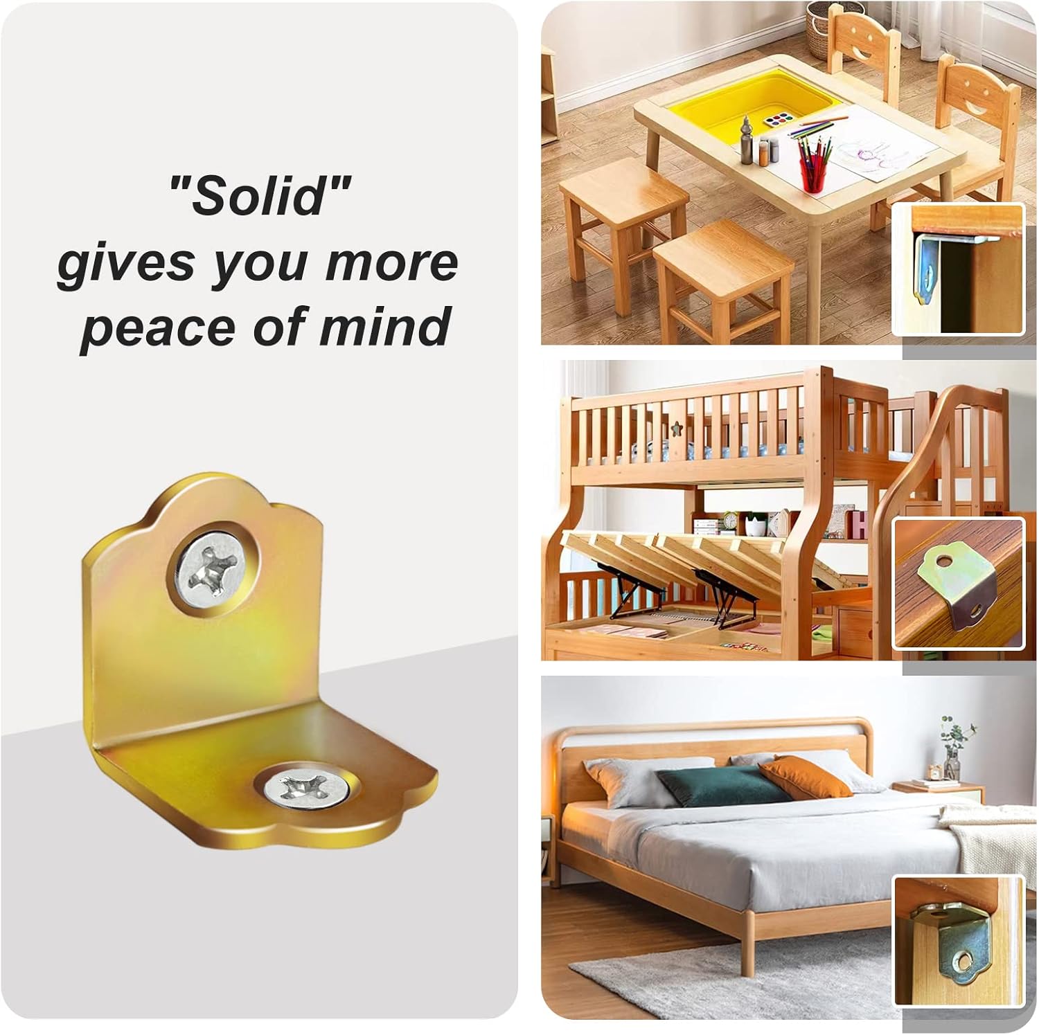 20 Pièces Equerres Metal, Équerre de Fixation 90 Degrés avec Vis, Petite Équerre D'assemblage (19mm x 16mm) - 4