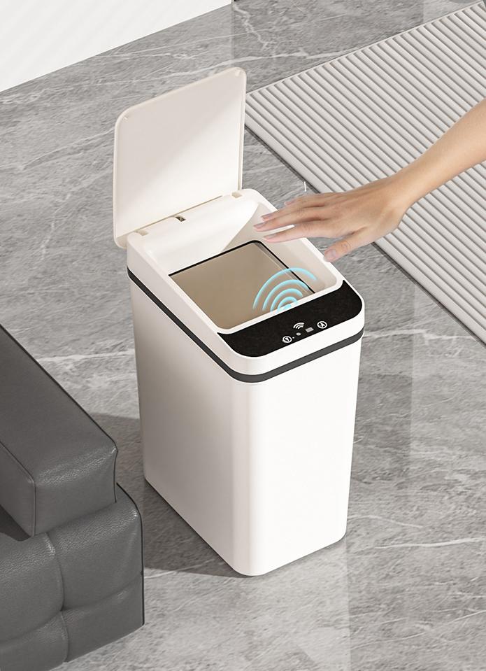Cassonetto in plastica con coperchio per raccolta differenziata - verde da 10 litri