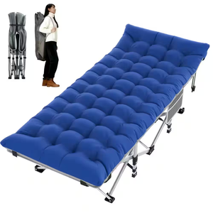 Lit De Camp Vintage En Aluminium – Pliant, Léger, Sans Coussin, Pour Camping Ou Plage
