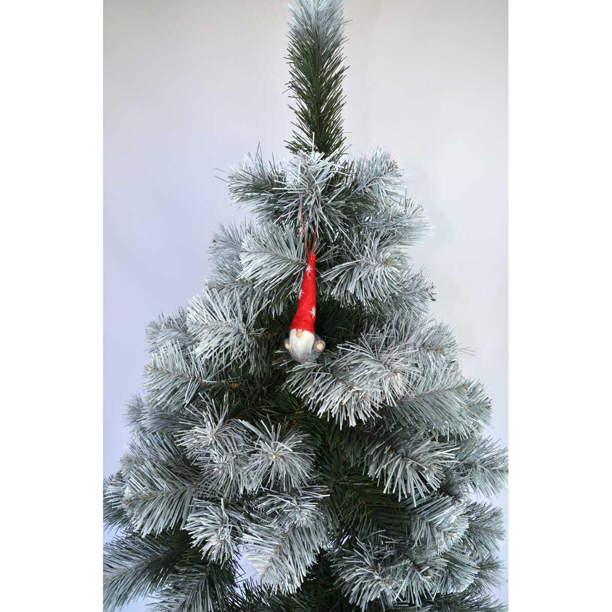 Zawieszka na choinkę skrzat 11 cm czerwony - 4