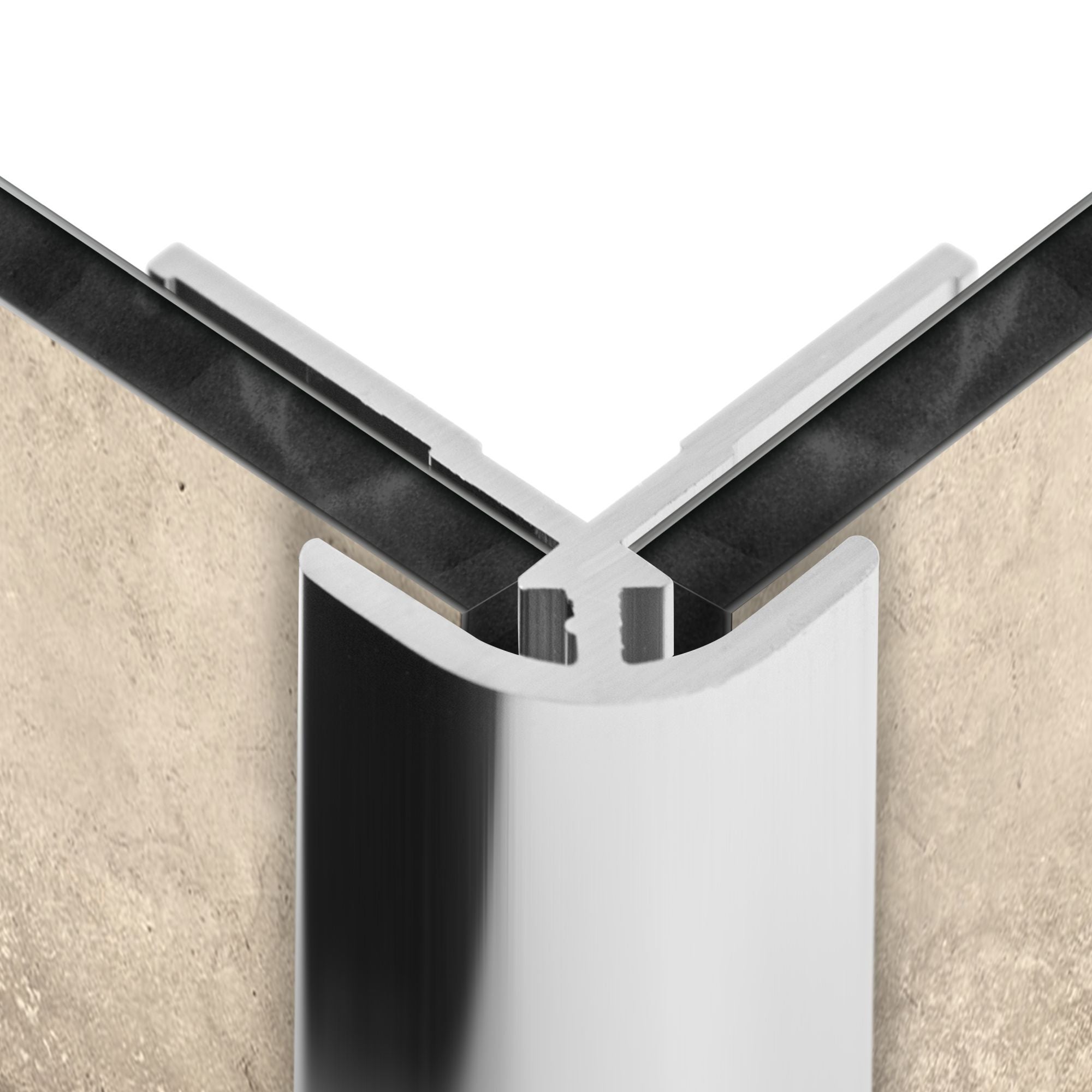 Schulte profilé d'angle extérieur, H.255 x l.2,3 cm, pour panneau mural de douche, DécoDesign, aluminium,&nbsp;aspect chromé - 5