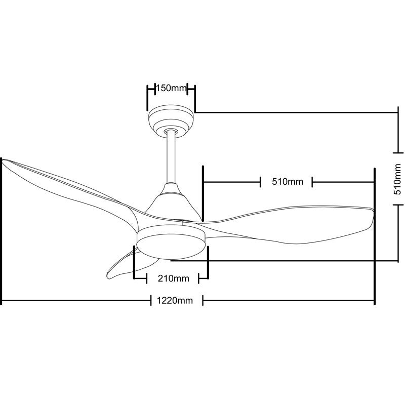 Ventilateur de plafond LED Stel Blanc DC Dimmable 2 températures - 4