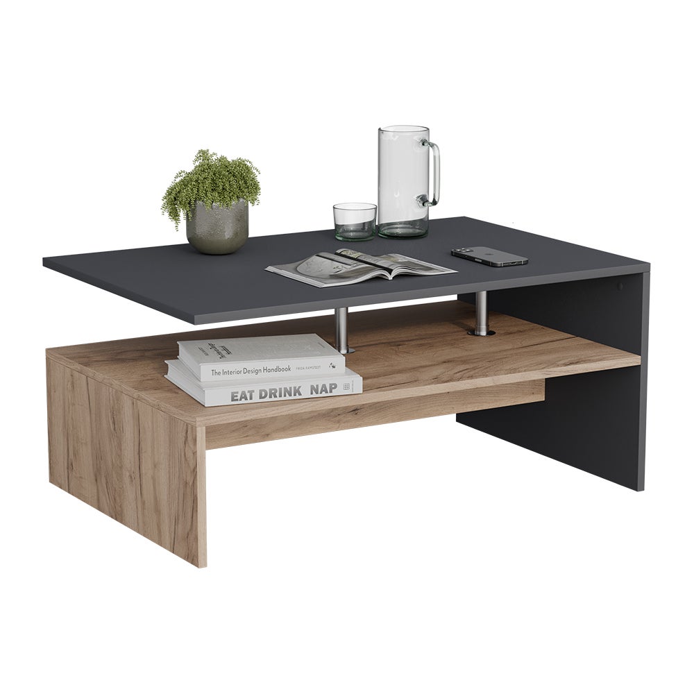 Vicco Stolik kawowy Amato, Antracyt/złoty dąb, 90 x 52.6 cm - 5