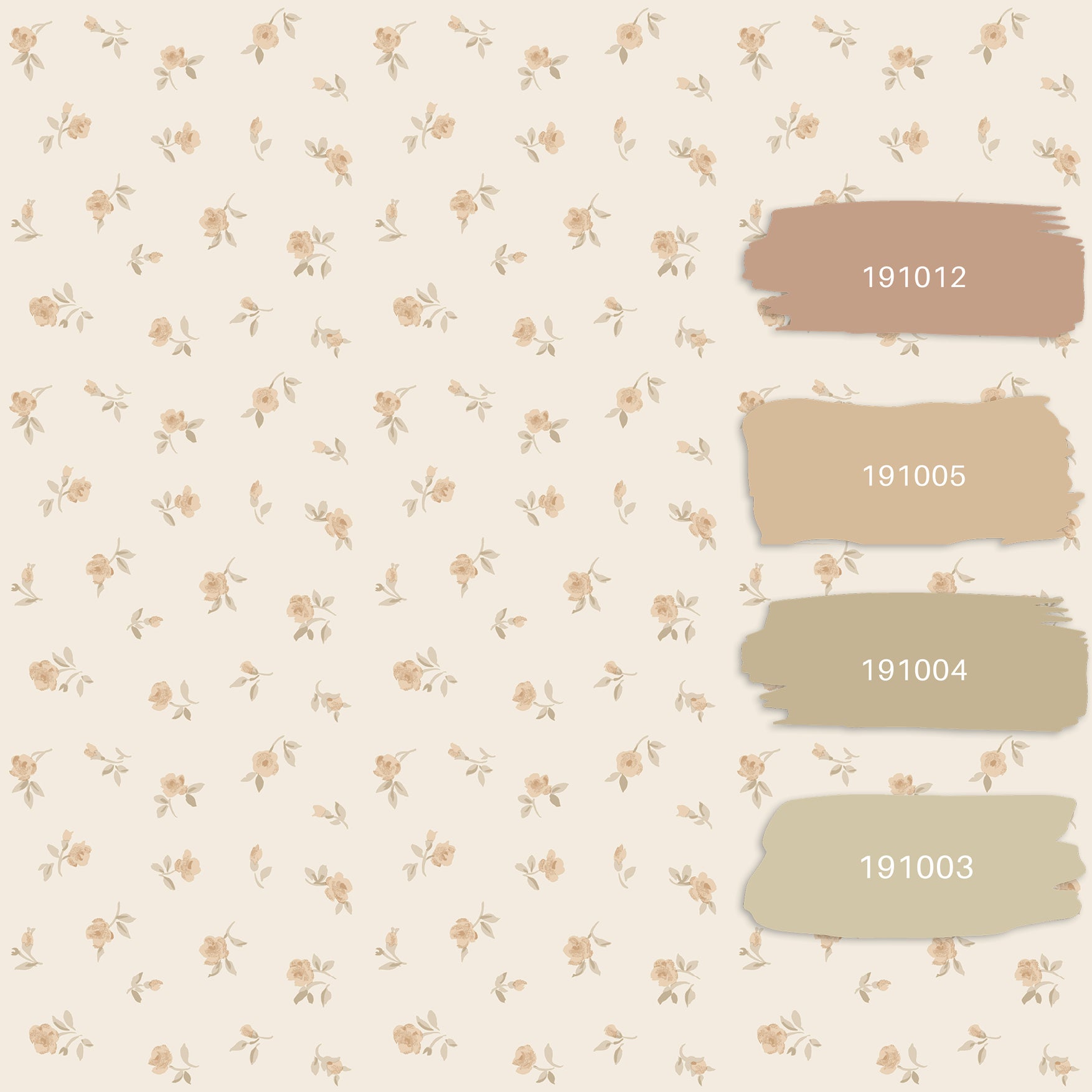 Papier peint fleurs intage sable beige - 53 cm x 10.05 m - ESTAhome - 7