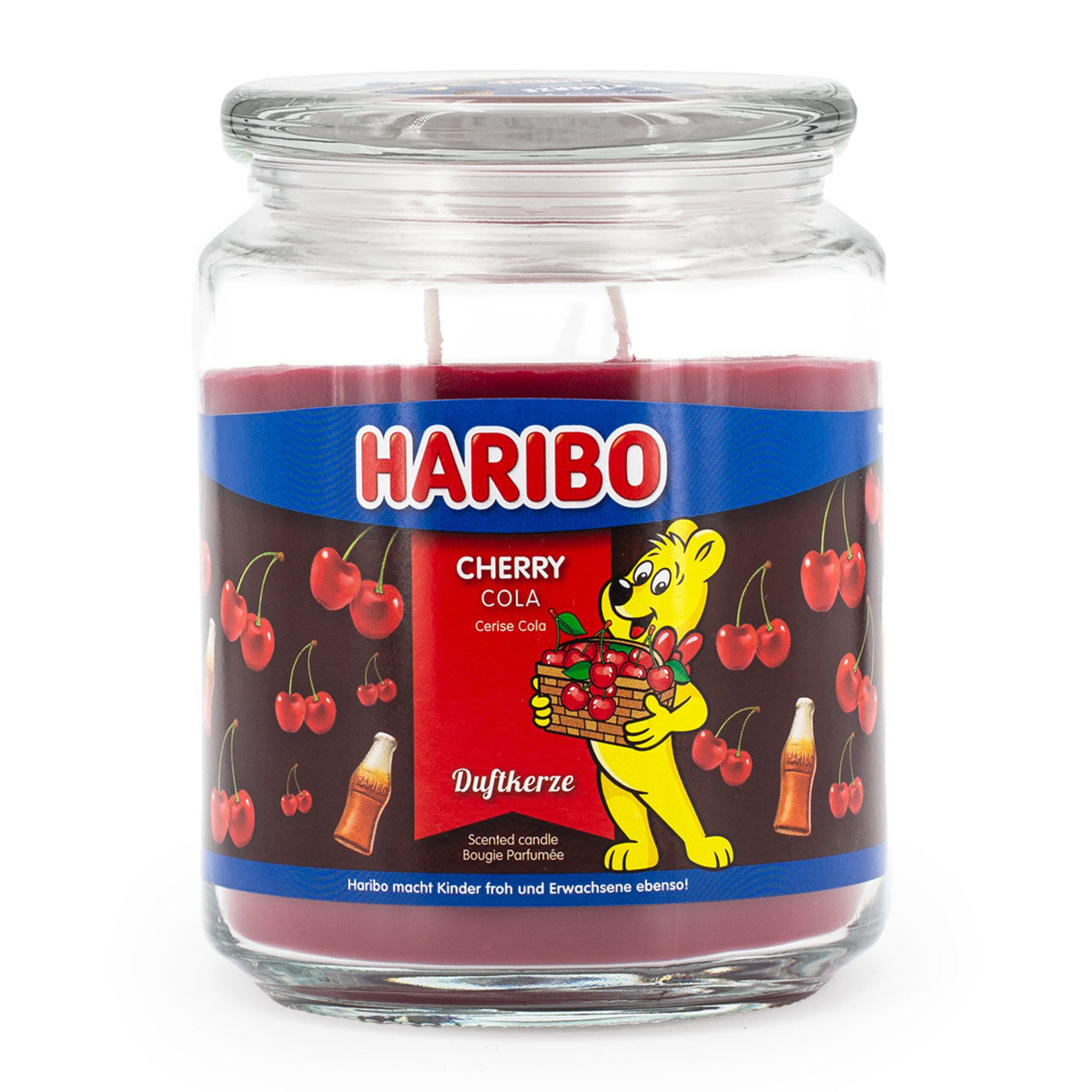 Bougie Parfumée Haribo Berry Mix En Verre - 510g, Jusqu'à 100 Heures De Combustion
