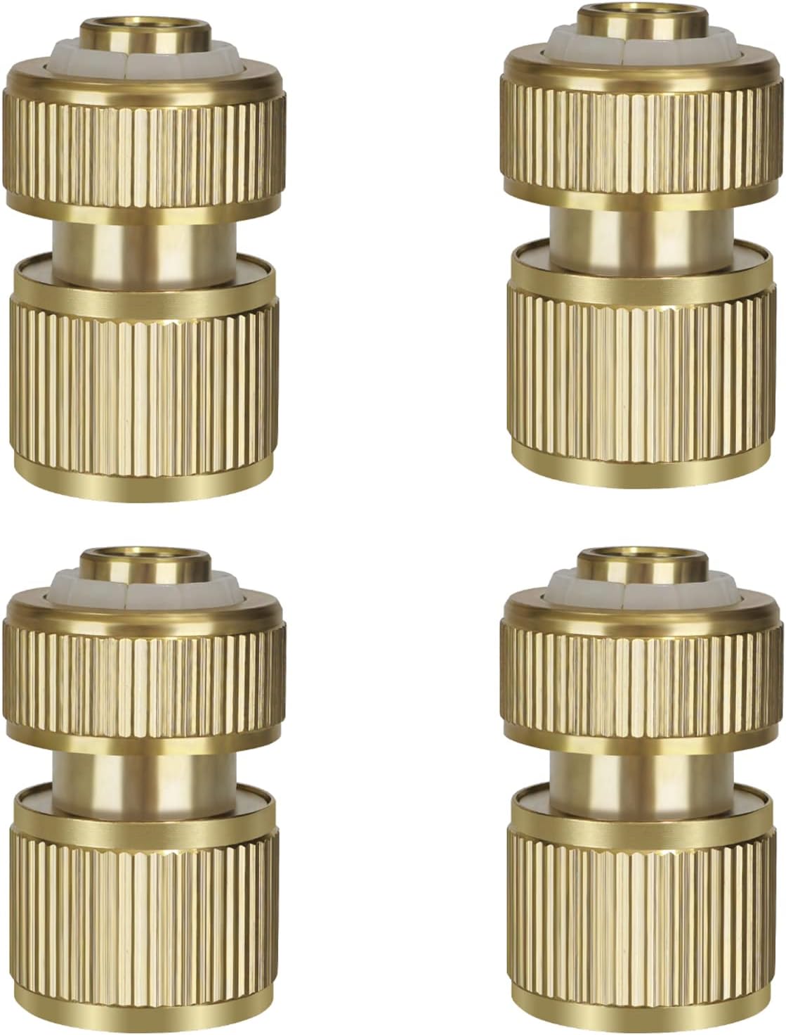 GardeningWill – 2 Set (4 Pezzi) Raccorderia Rapida In Ottone Per Tubo Da Giardino 3/4 Di Pollice - 4