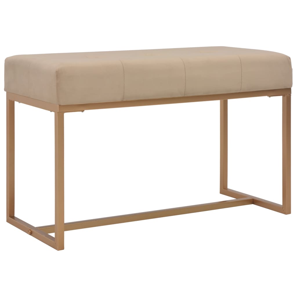 Vidaxl Banco 80 Cm Terciopelo Beige , Leroy Merlin