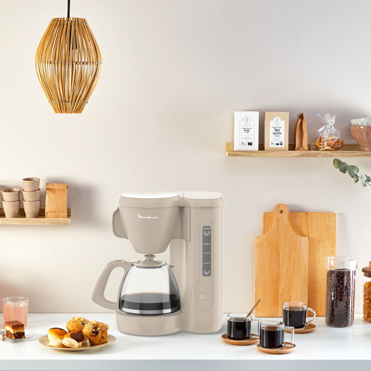 Cafetière filtre MOULINEX FG2M0B10 morning grise - 8