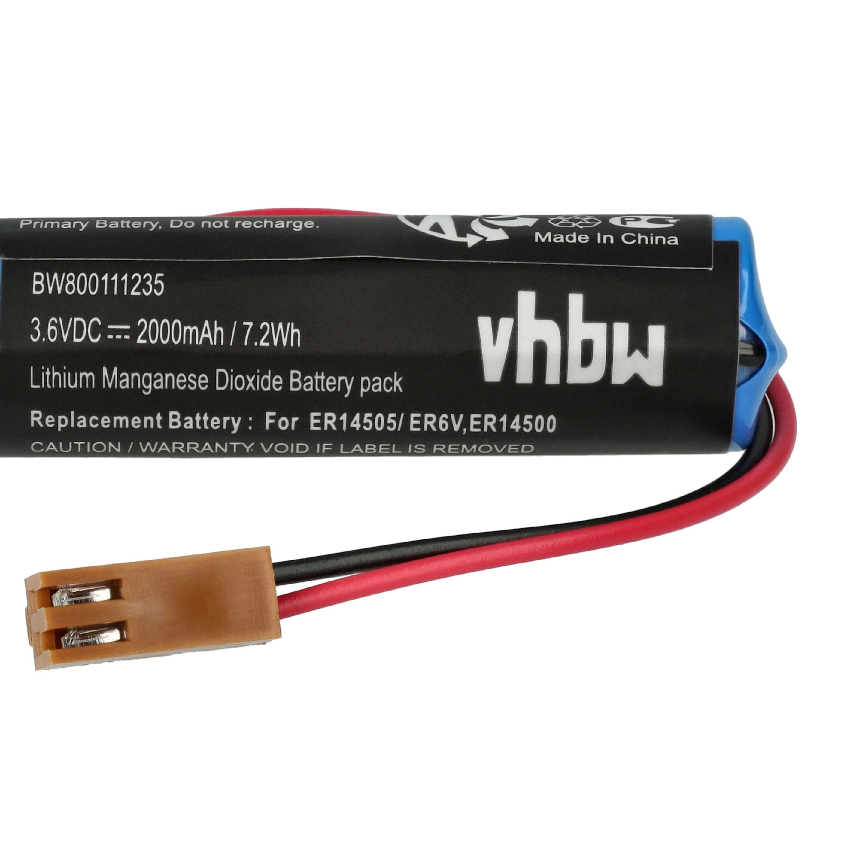 vhbw Batterie remplacement pour Toshiba ER6V pour outil de mesure (2000mAh, 3,6V, Li-ion) - 4