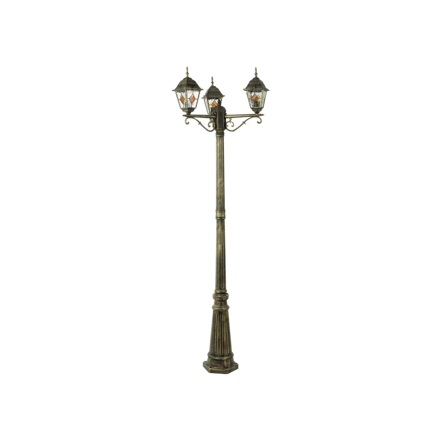 Latarnia ogrodowa Monaco złoto antyczne 3xE27x60W IP43 wym: 195 x 64 x 64 cm metal Rabalux