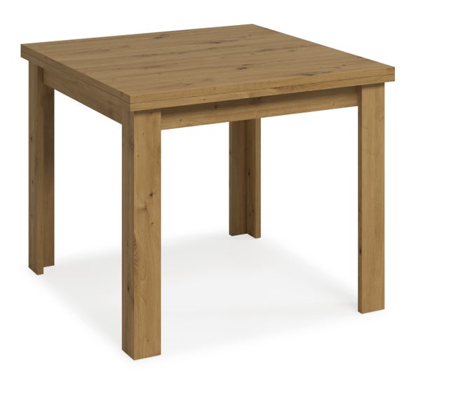 Mobelcenter - Mesa Salón/Comedor Cuadrada Extensible Artisan - Color Artisan - An: 90 cm x F: 90 cm x Al: 76 cm, Ancho Mesa Extendida: 180 cm (1386)