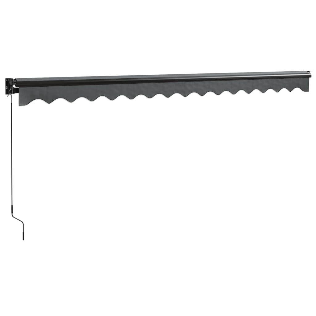 The Living Store - Auvent rétractable anthracite 4x3 m tissu et aluminium - 6