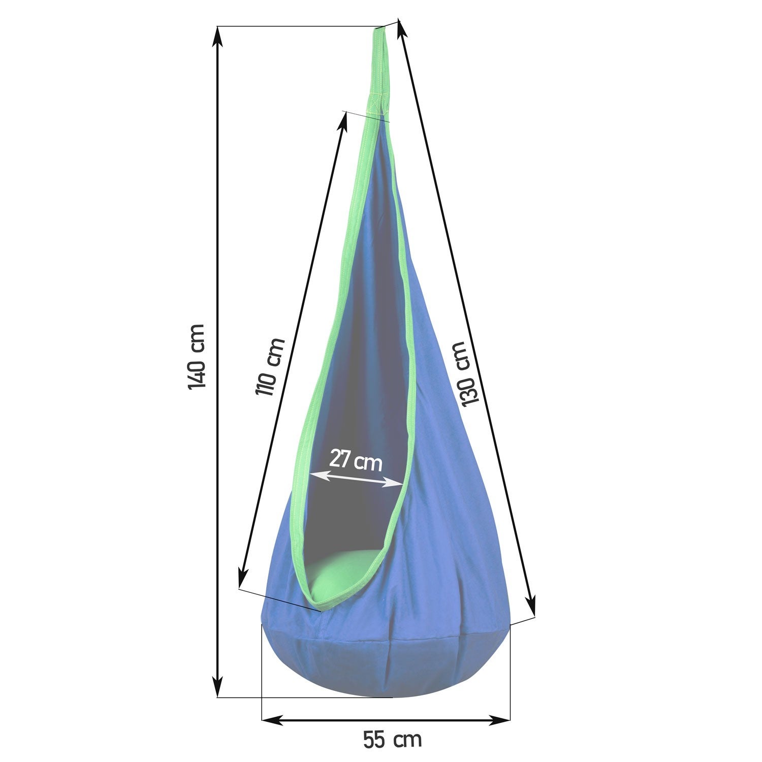 Fauteuil suspendu Cocoon Neo-Sport bleu - 4