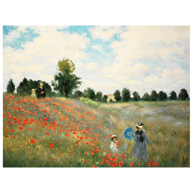 Tableau - Le Champ des Coquelicots Claude Monet cm 40x50