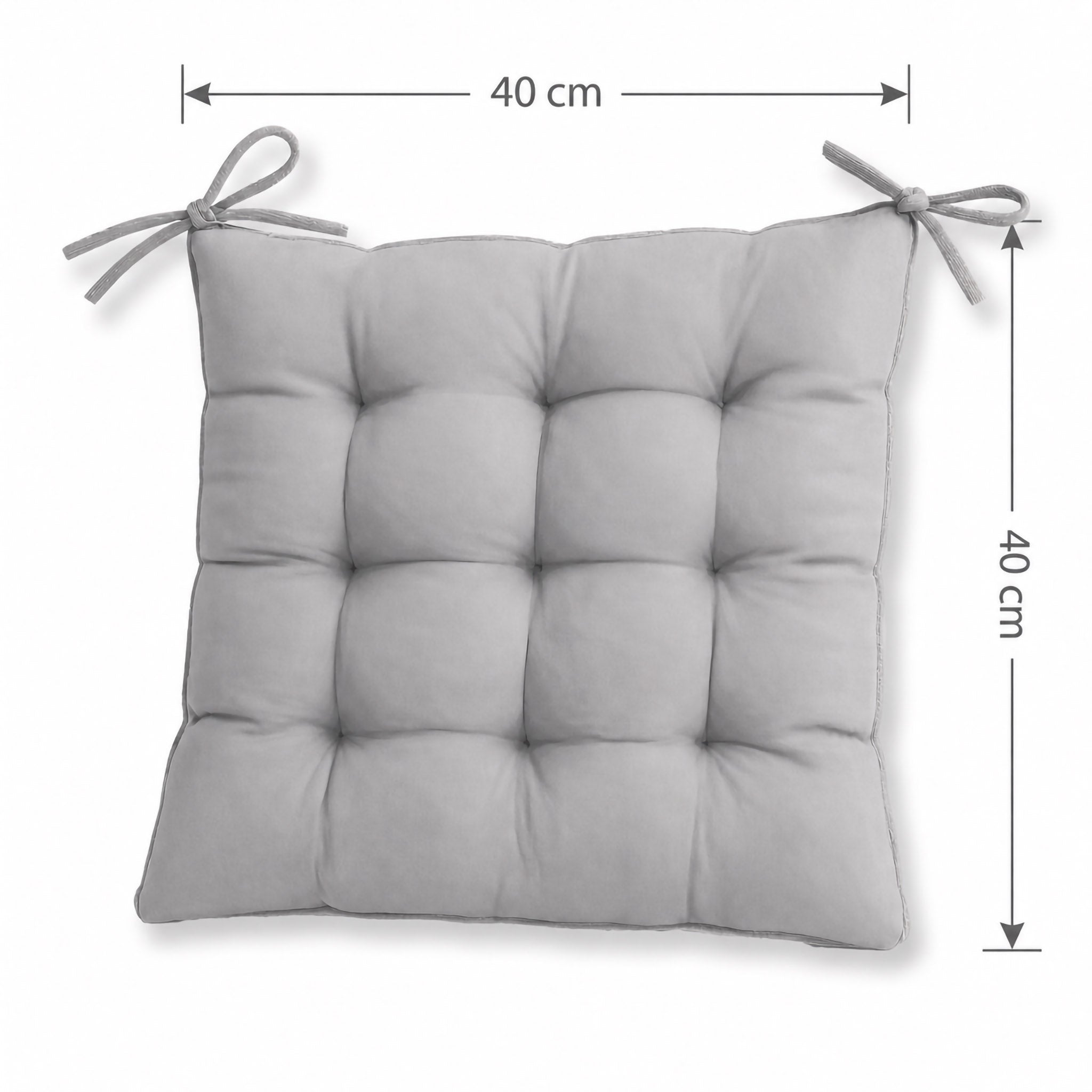Set di 4 cuscini per sedia - 40 x 40 cm - grigio chiaro - 5