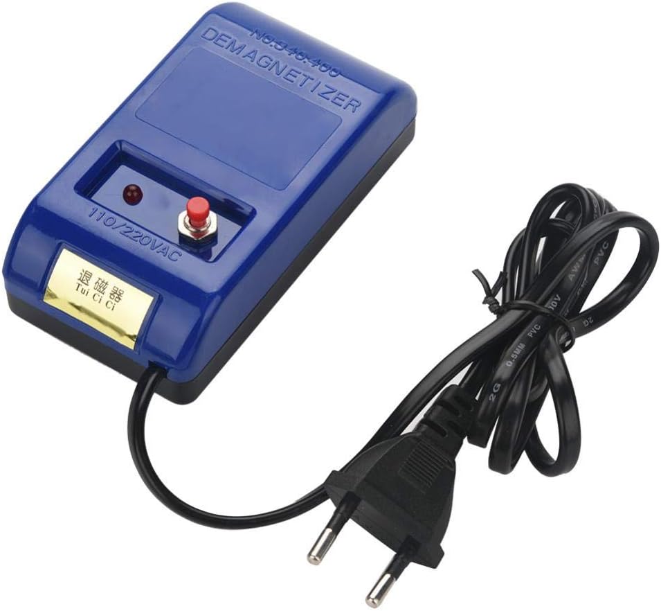 Profesjonalny demagnetyzator zegarków – rozmagnesowuje zegarki mechaniczne i kwarcowe – praktyczne narzędzie naprawcze (250 V)