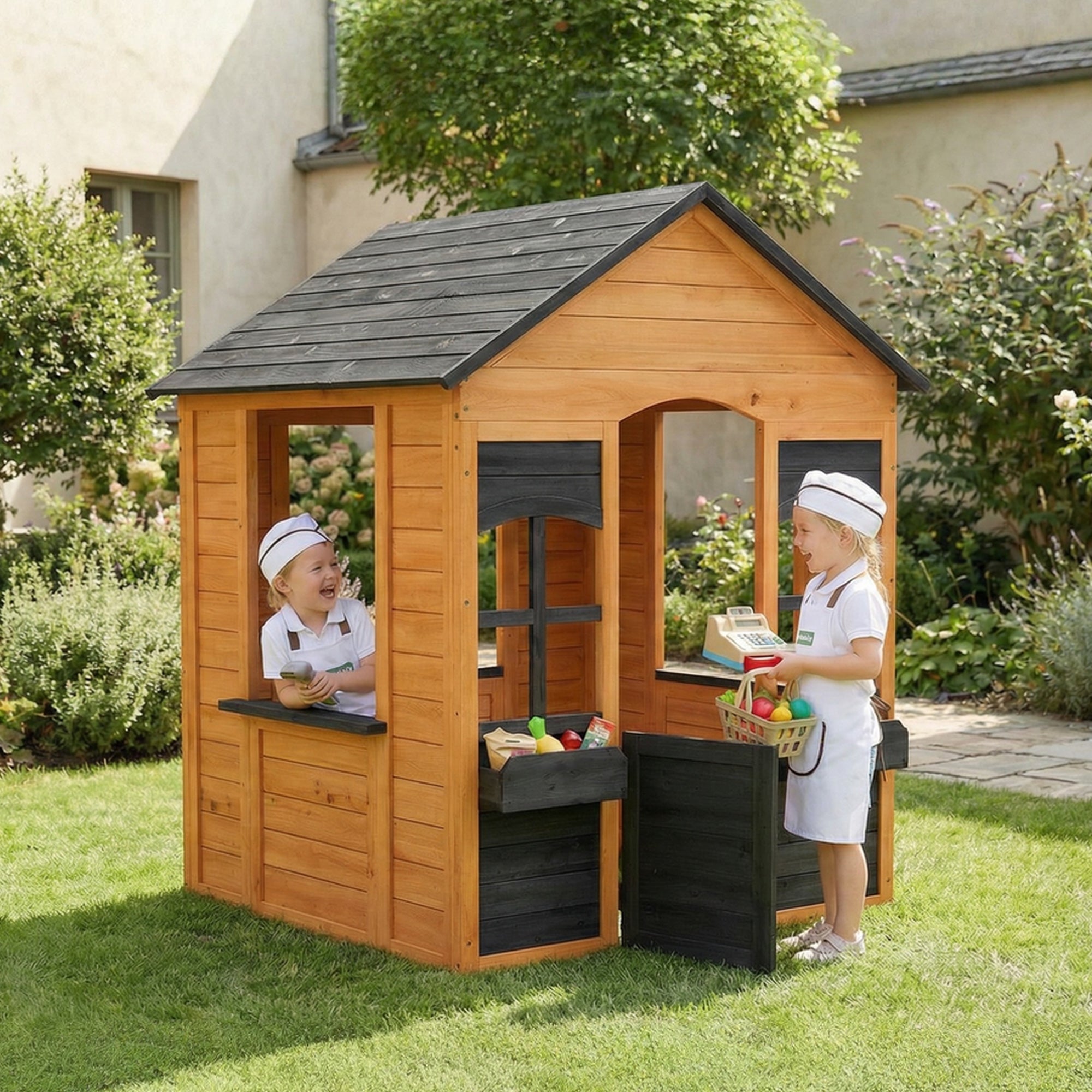 Maison de jeu pour enfants bois de sapin AIYAPLAY - 2