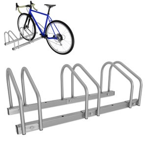 CCLIFE Râteliers à Vélo au Sol pour 3 Vélos avec Largeur de Pneu Jusqu