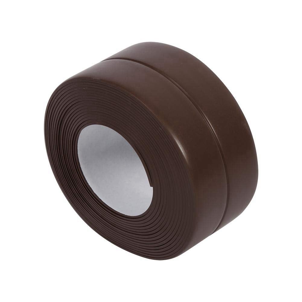 Samoprzylepna taśma uszczelniająca z PVC - idealna do kuchni i łazienek - wodoodporna i odporna na pleśń - 38 mm x 3,2 m - brązowa