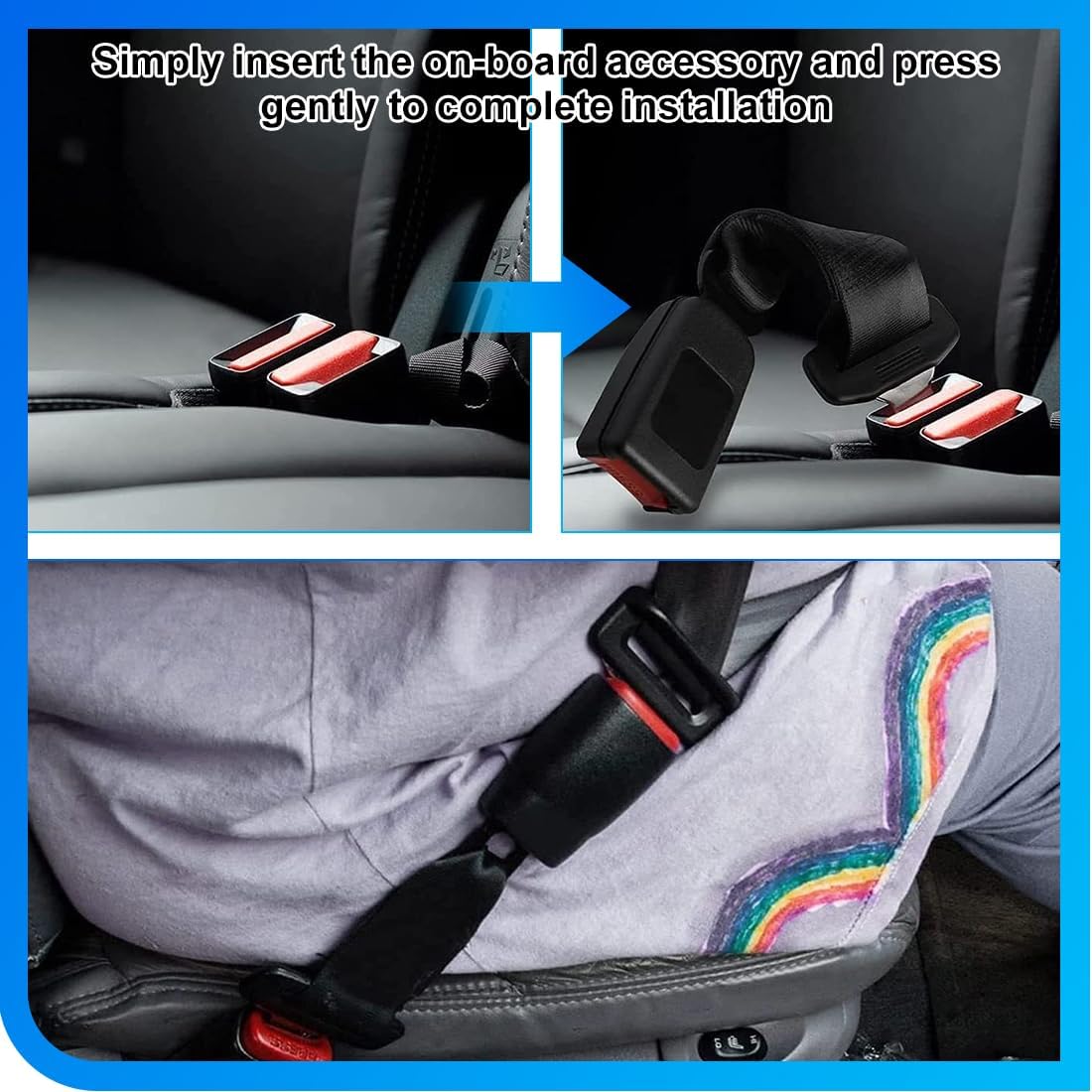 Accessoires de Voiture, 1pcs, Intérieur de Voiture, Sangle de Prolongation Semi-Fermée pour Ceinture de Sécurité, Intérieur de Voiture, Convient à l - 4