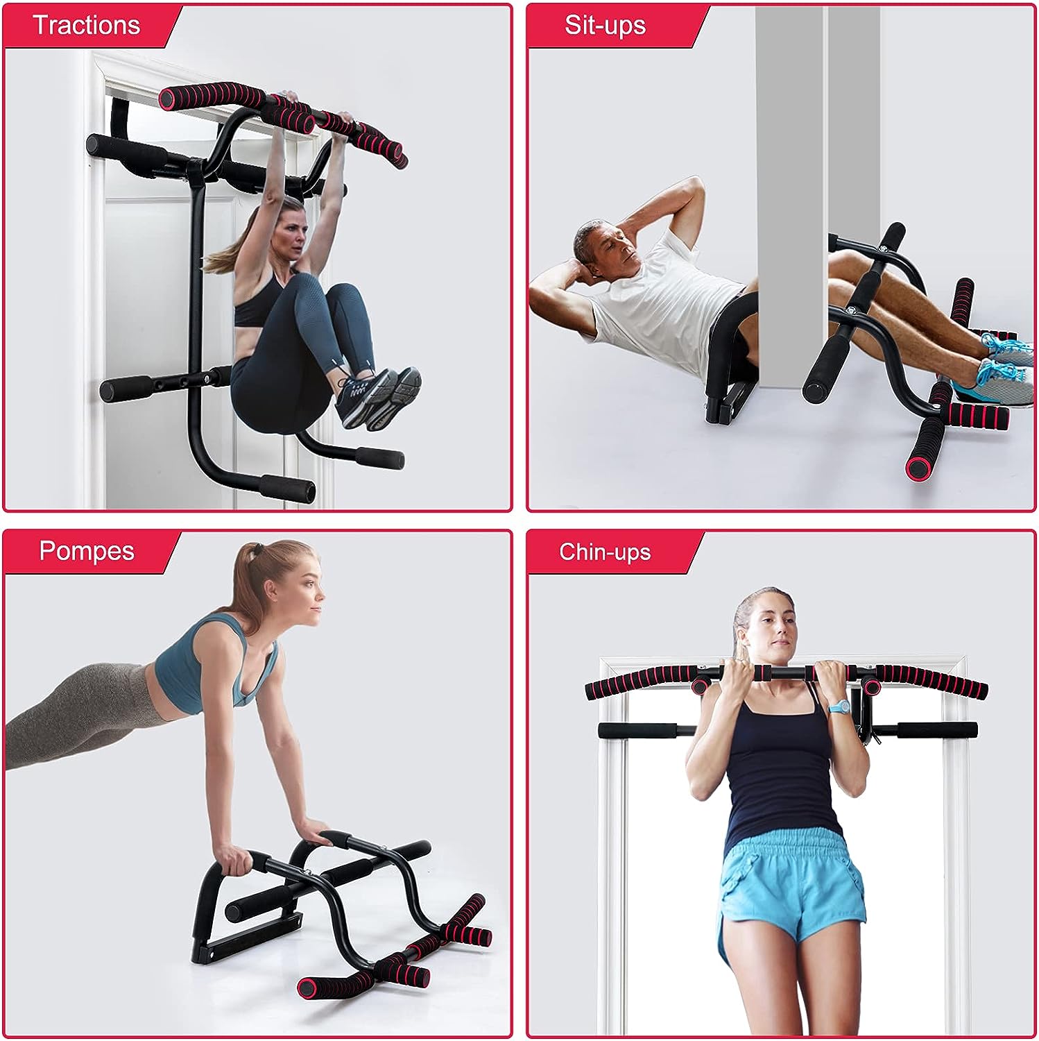 Barre De Traction BeMaxx Sans Perçage - Installation Facile - NEUVE