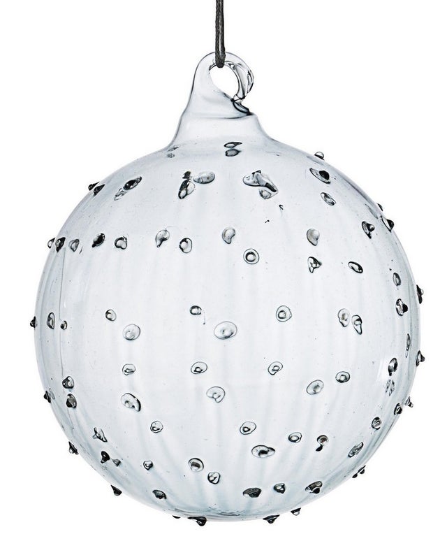 Juego De 18 Bolas De Navidad De Cristal - 4 Cm - Acabado Mate Y Brillante En Color Marfil/blanco - Decoración Clásica