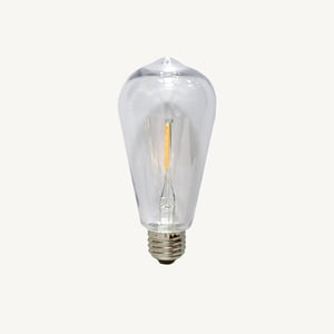 Ampoule solaire à filements E27 - 0,14W - blanc chaud - forme ST64 - Chromex