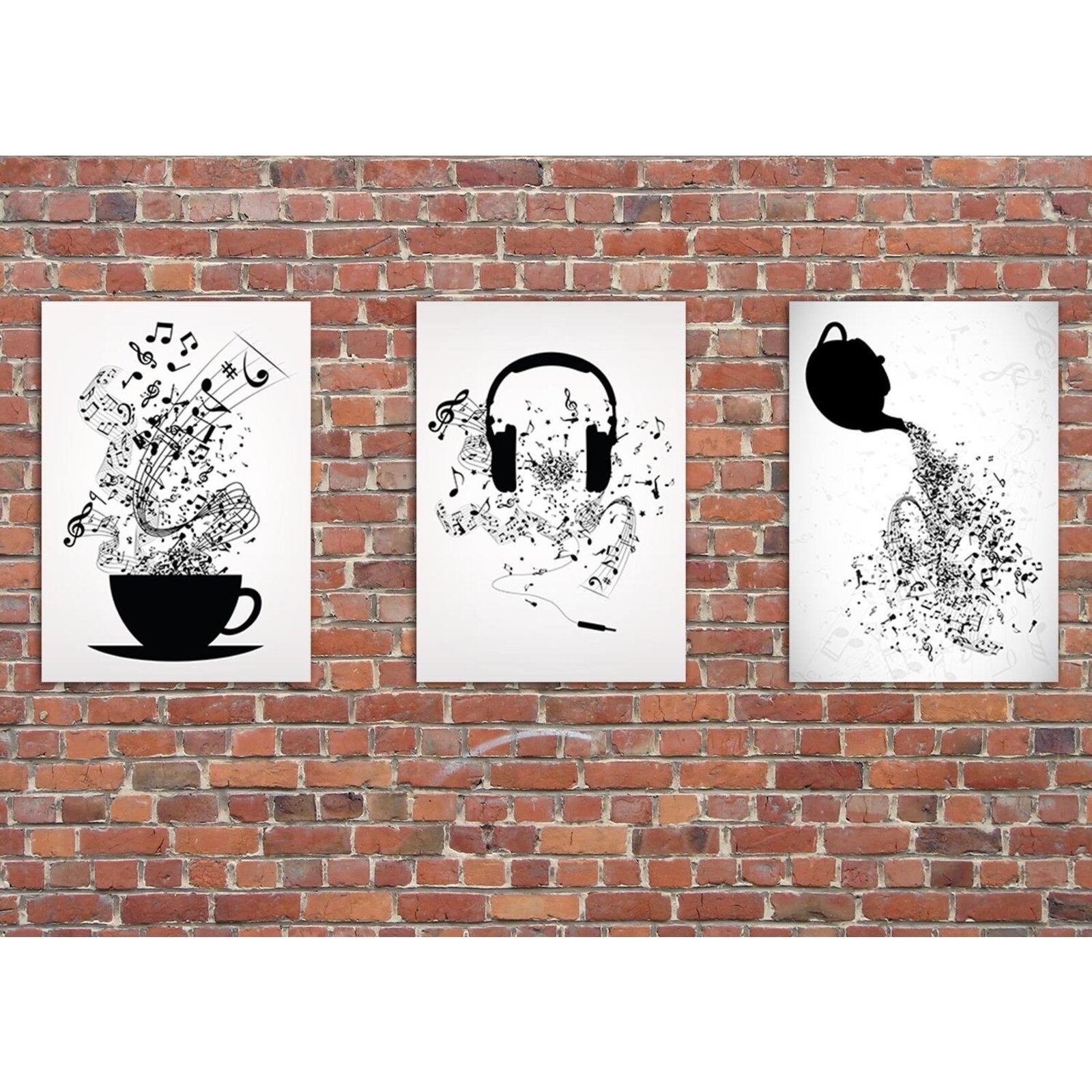 Tableau café musique bois - 40 x 60 cm - 4