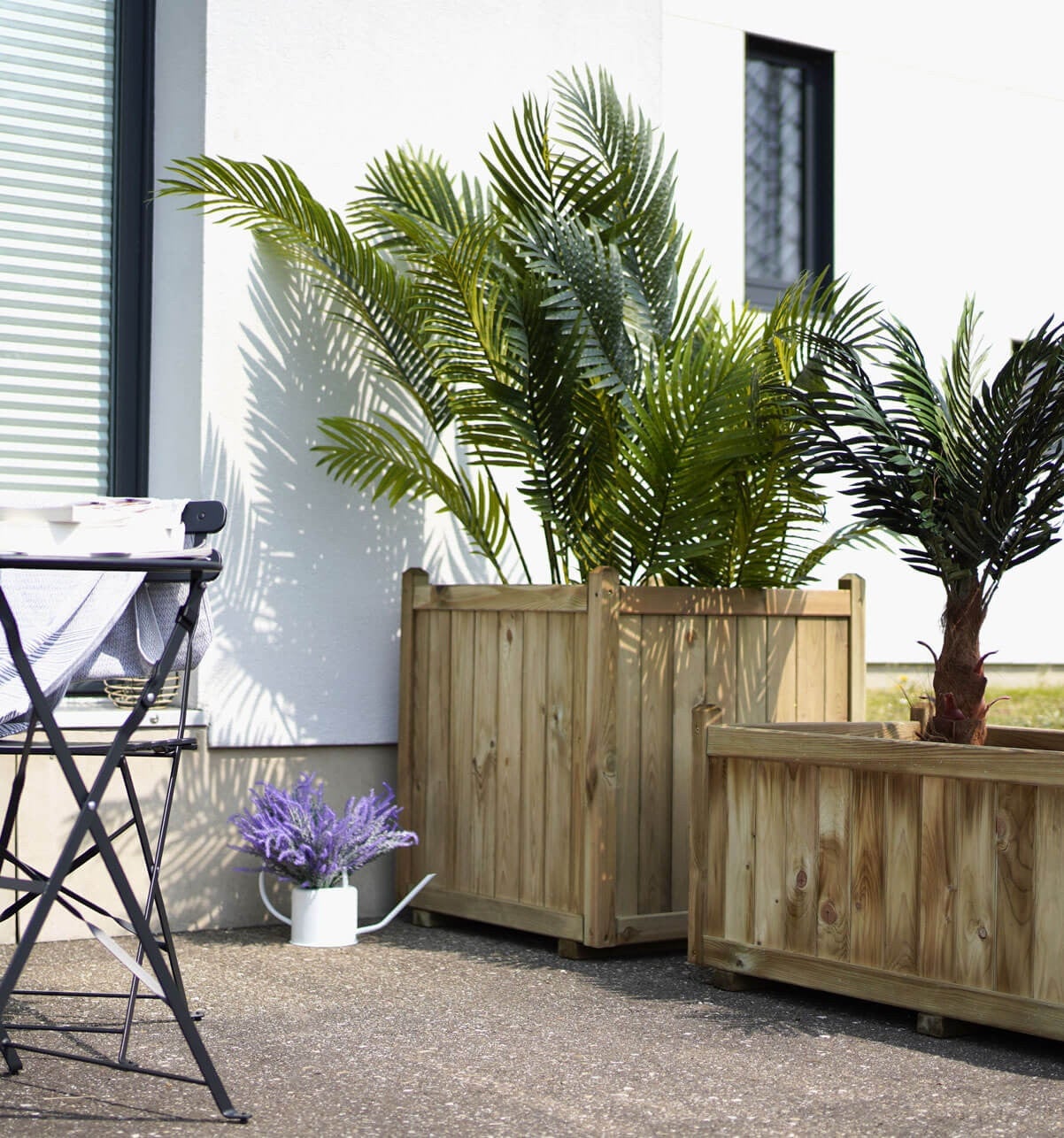 Bac à fleurs carré 