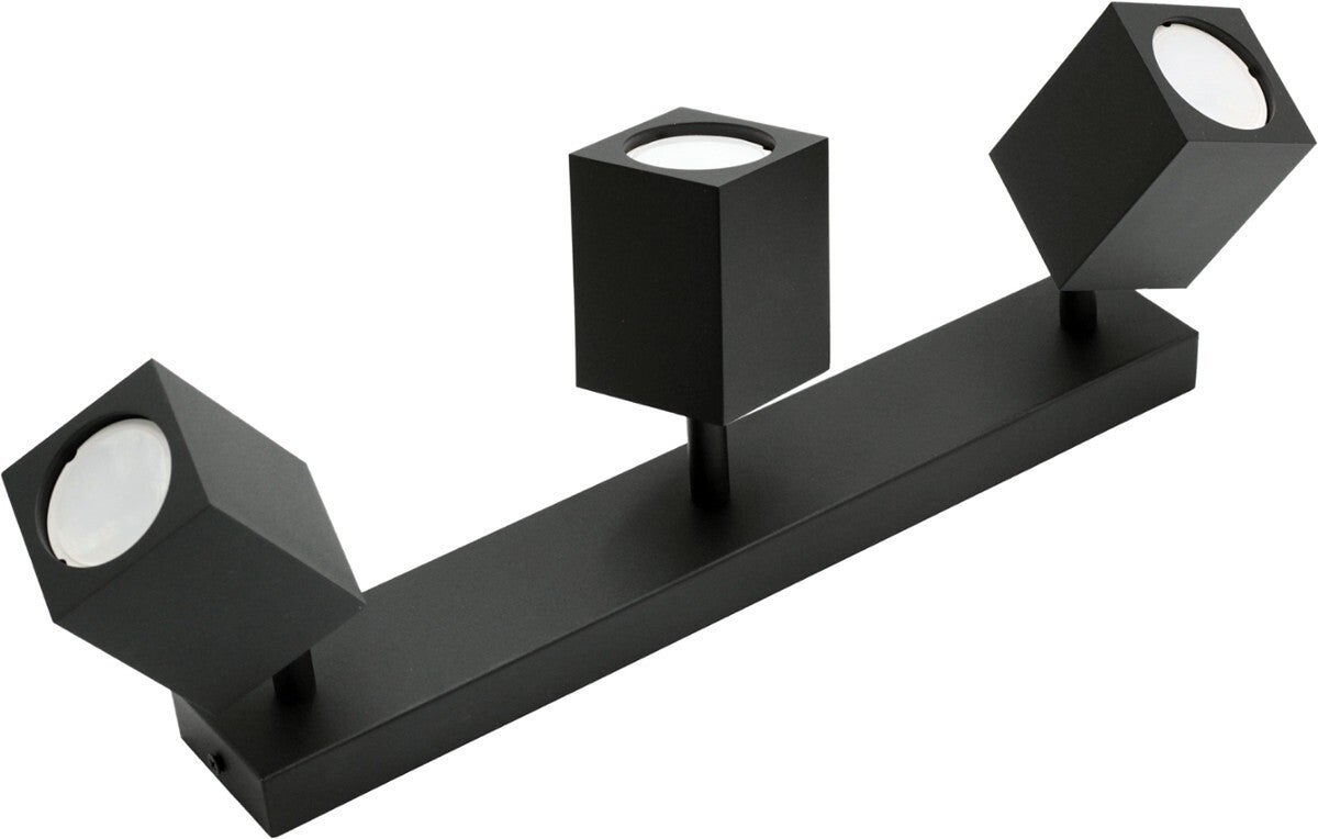 Lampa sufitowa wisząca Quantus czarna 3xGU10x40W wym: 38 x 6 cm metal IdeaLED