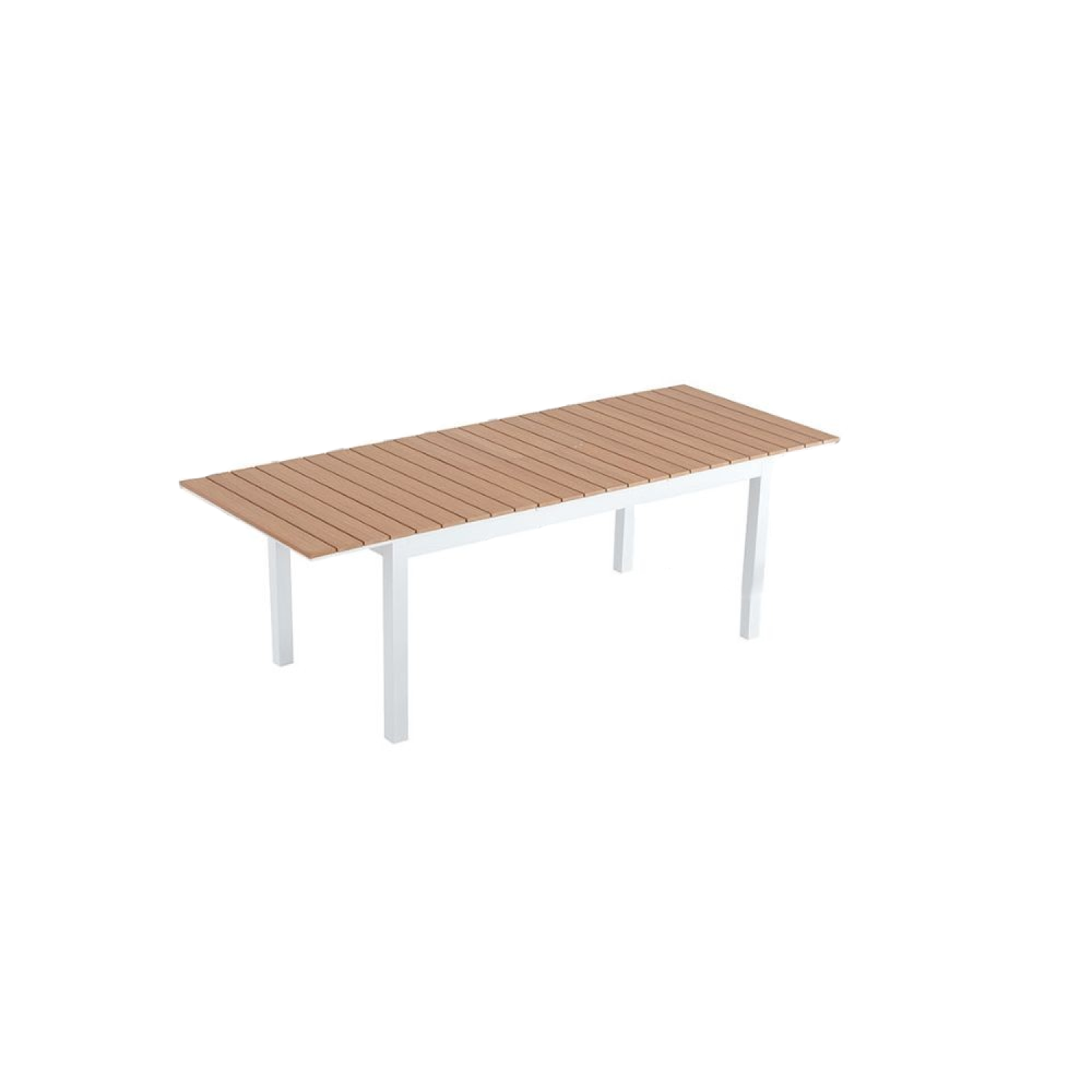 Table extensible de jardin 8 places en aluminium et bois MADEIRA - 2