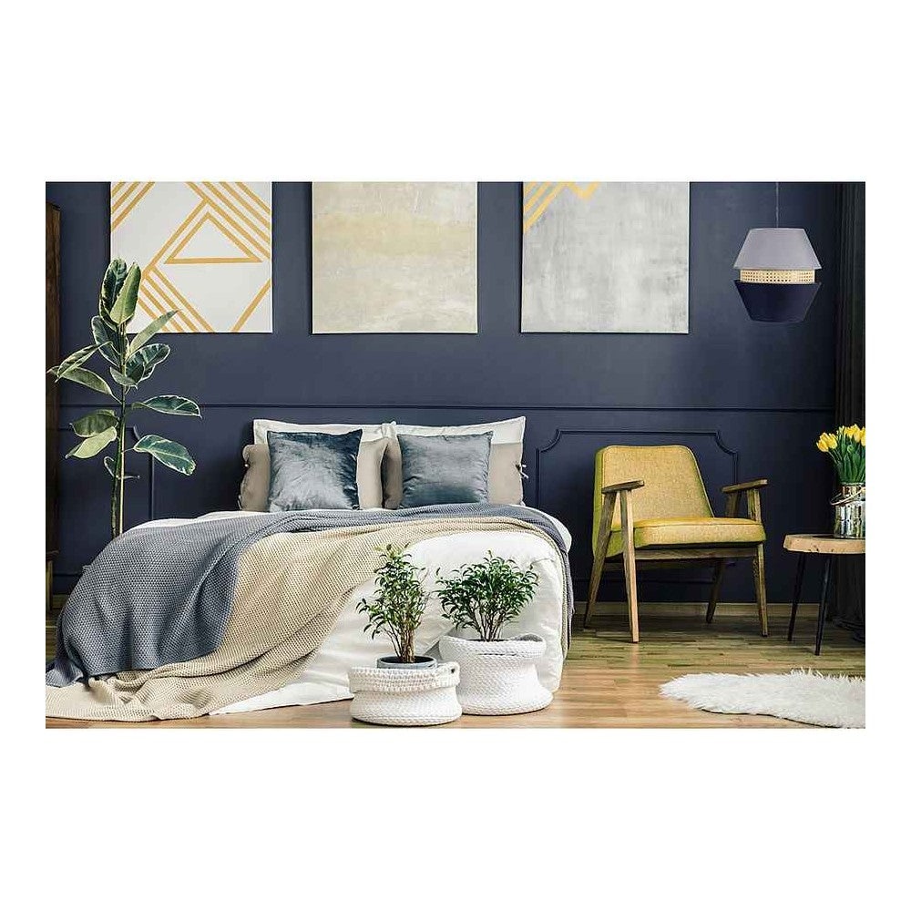 Pendentif modèle TRAJANO 3 Ecrans Bleu/Gris 35 Cm FABRILAMP - 2