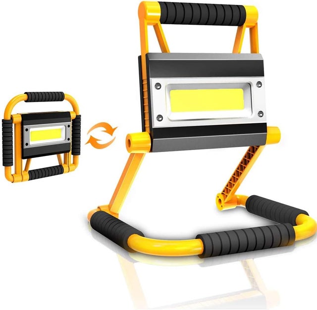 4 Modes étanche Lumière de Travail Super Brillant Projecteurs de Chantier avec 360° Rotation Projecteur Pliable Rechargeable Pour Urgence, Tente