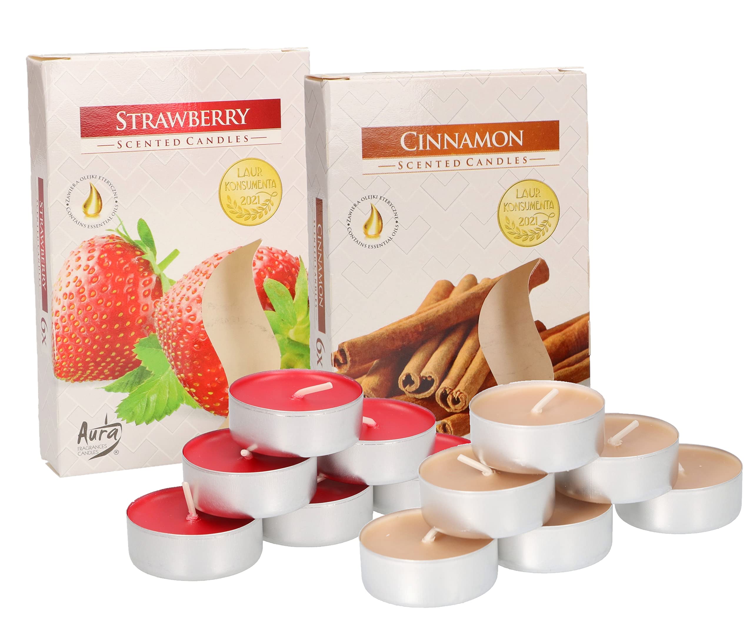 12x tealight podgrzewacze świeczki zapachowe wkład - KOTARBAU