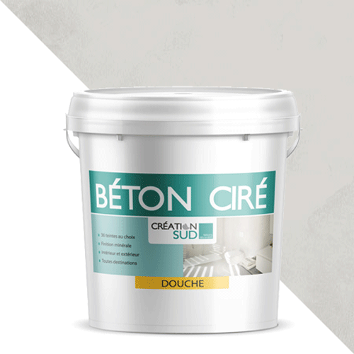 Béton ciré douche et baignoire - Kit complet 5m² (en 2 couches) - Perle - CREATION SUD