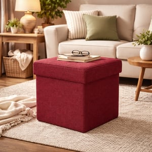 Set Cassapanca E Pouf 3 Pezzi – Panca Portaoggetti Marrone In Similpelle E Legno – Dimensioni 112x36x42,5 Cm - 3