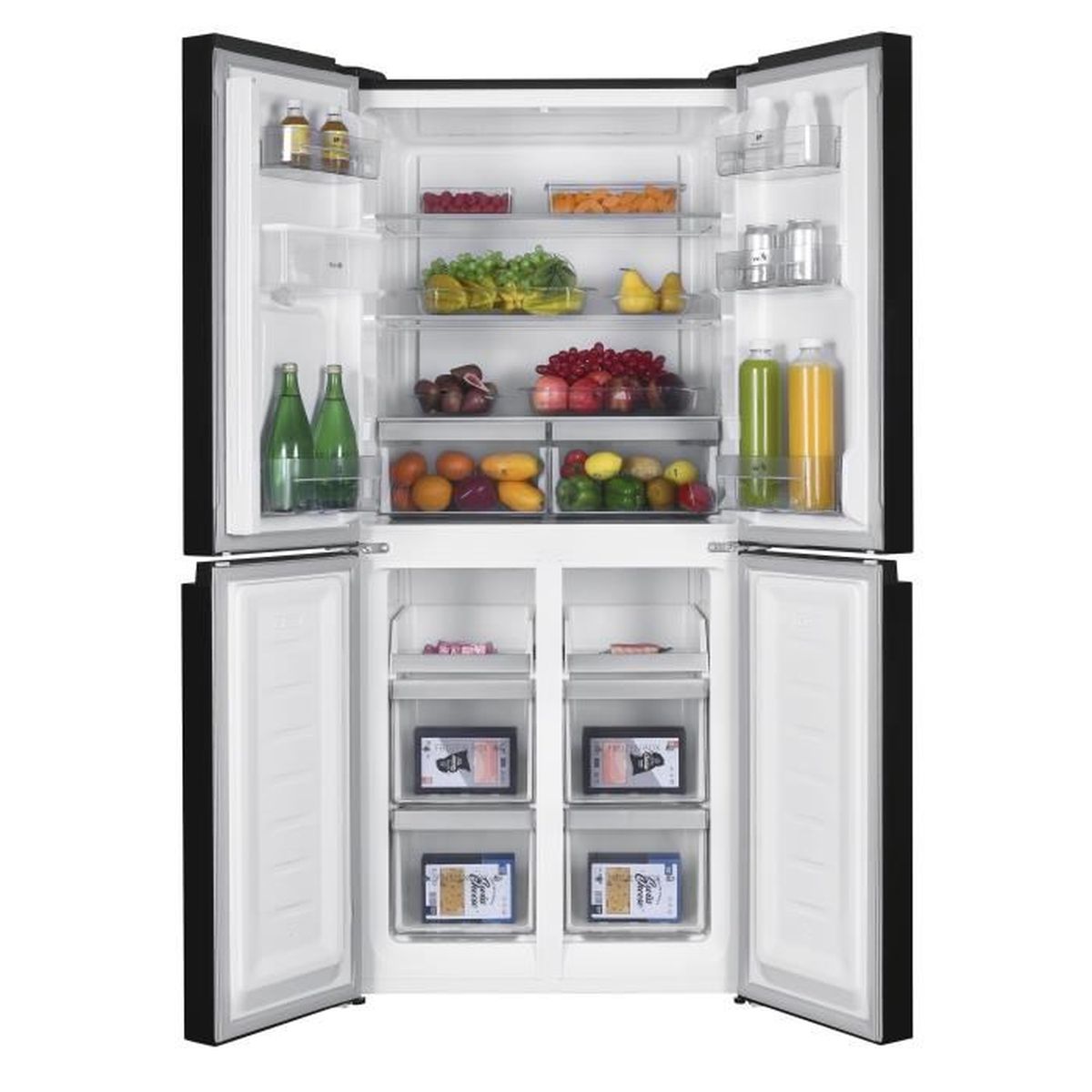 Réfrigérateur américain 4 portes Continental Edison CERA4D464BD noir No Frost avec distributeur d eau 464 L - 3